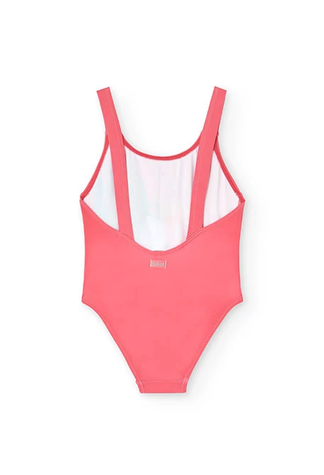 Bañador de poliamida para niña en color rosa