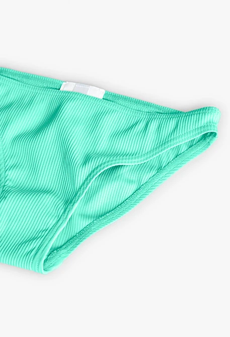 Bikini tejido fantasía para niña en color verde