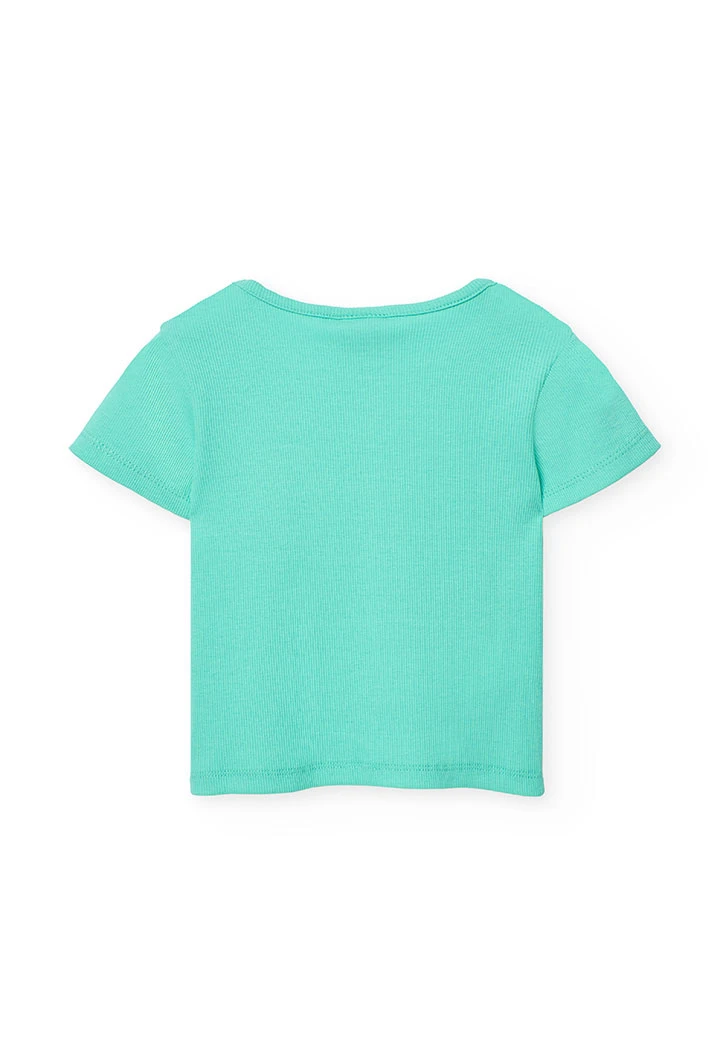 Camisola de malha para menina em cor verde