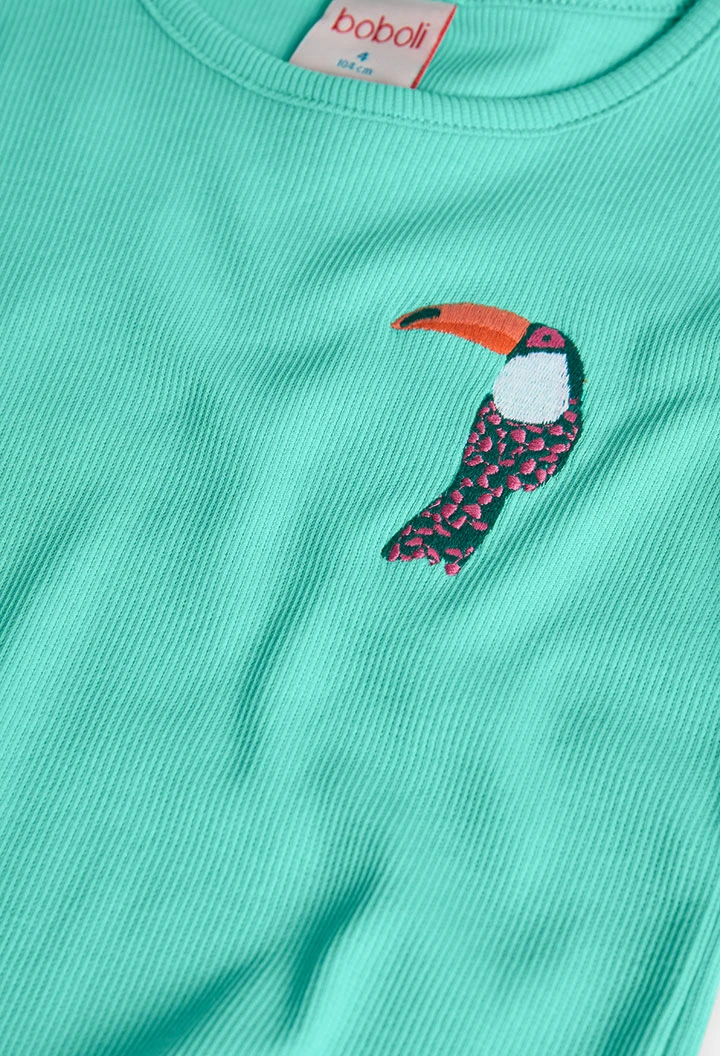 Mädchen-Strickshirt in Grün