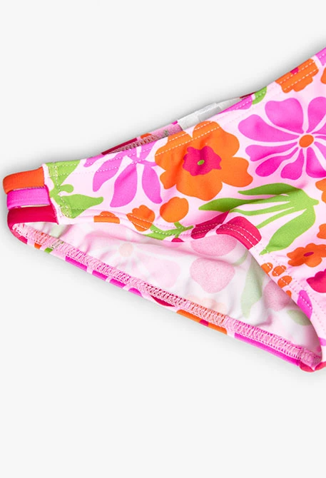 Bikini de poliamida para niña con estampado de flores