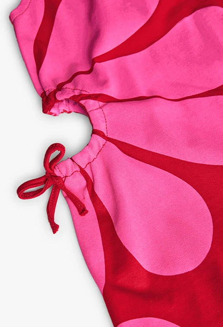 Vestido de punto para niña en color granate