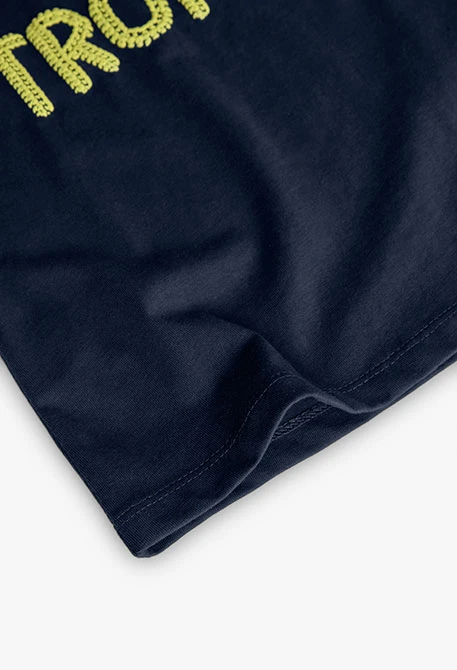 Maglietta a maglia per bambina in colore blu marino