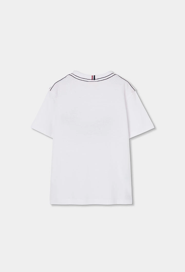 Camisola criança algodão branco baleia