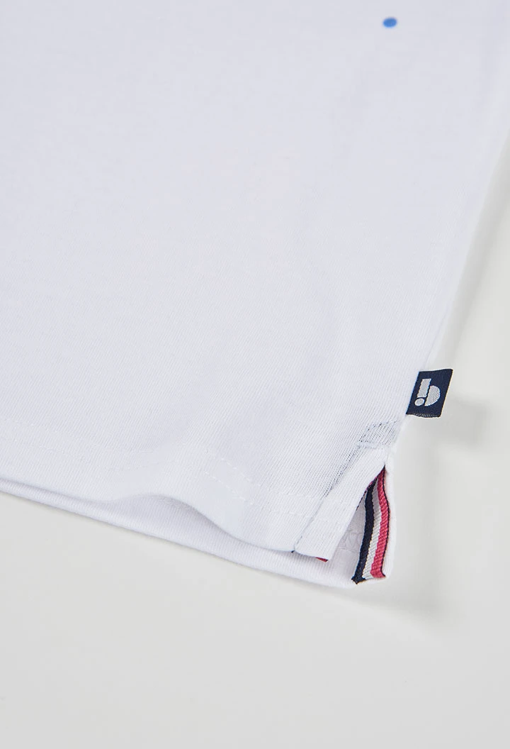 Jungen T-Shirt weiß Baumwolle Wal