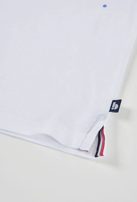 Camiseta niño algodón blanco ballena