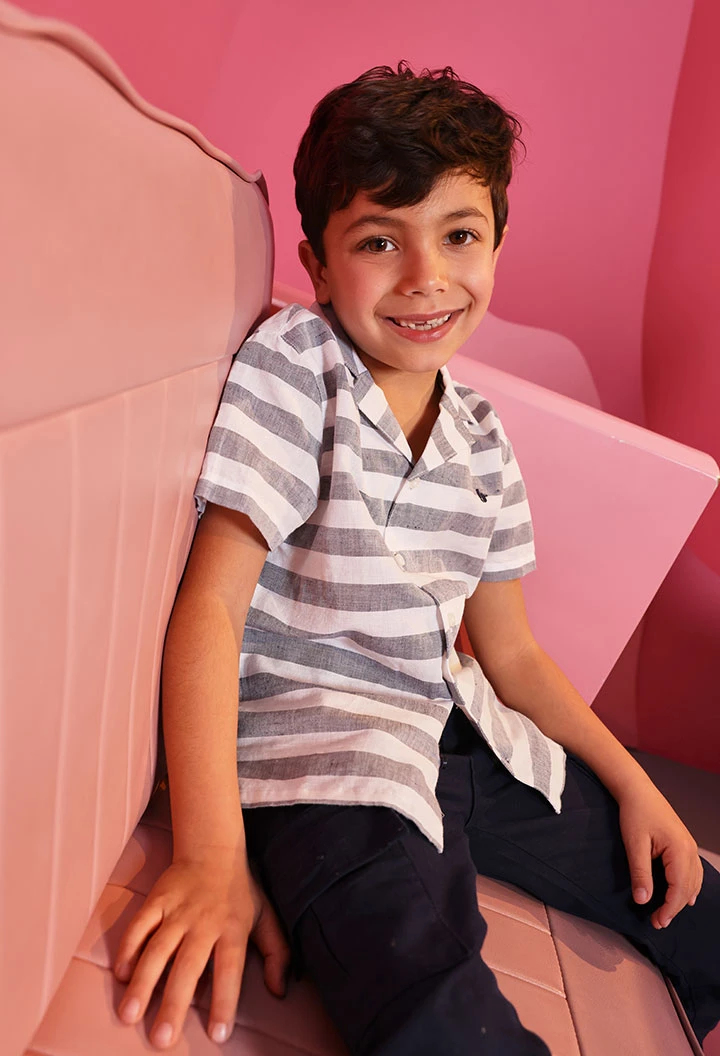 Camisa nen lli estampada