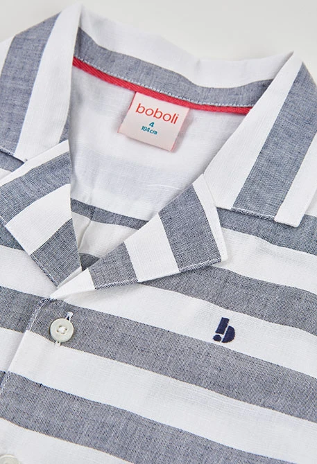 Camisa niño lino estampado