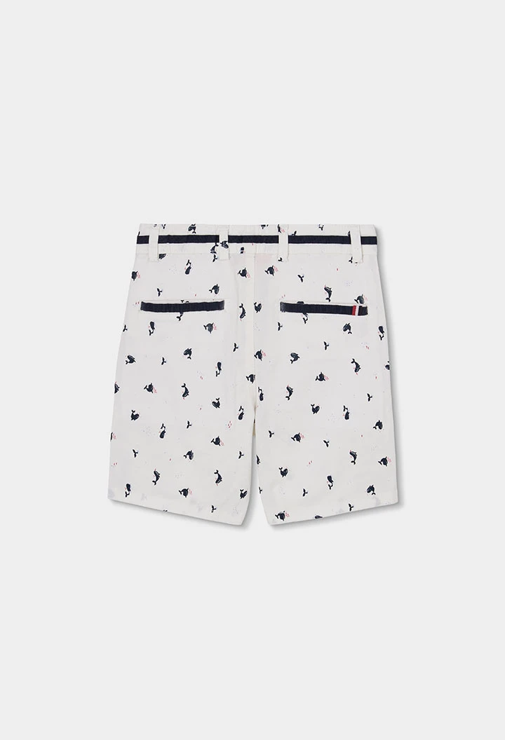 Bermudas de algodão estampado