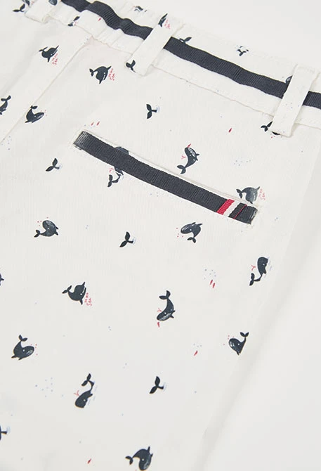 Short en coton imprimé