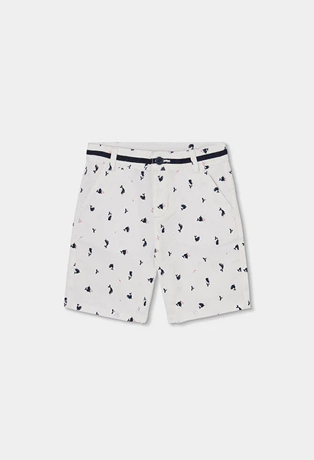 Bermudas de algodão estampado