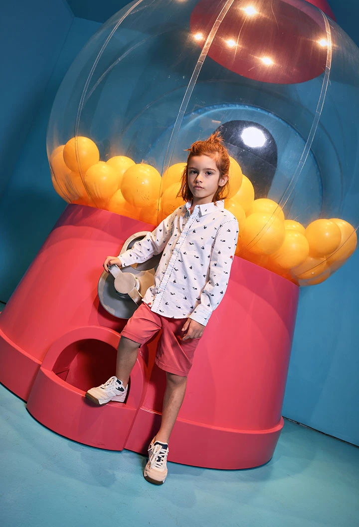 Bermuda cotone rosso