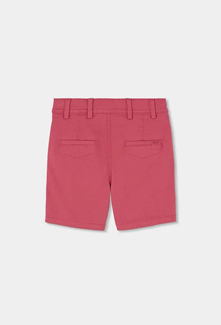 Red cotton Bermuda shorts