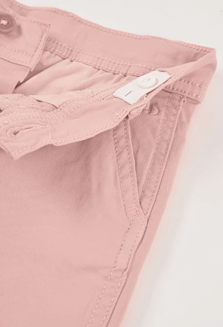 Bermuda en coton couleur saumon