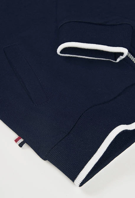 Navy blue hooded jacket for a child