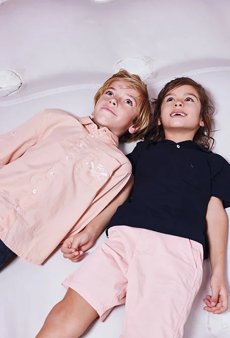 Polo enfant coton bleu marine