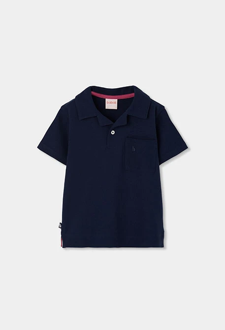 Polo nen cotó blau marí