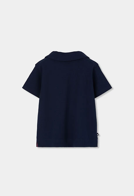 Polo niño algodón azul marino