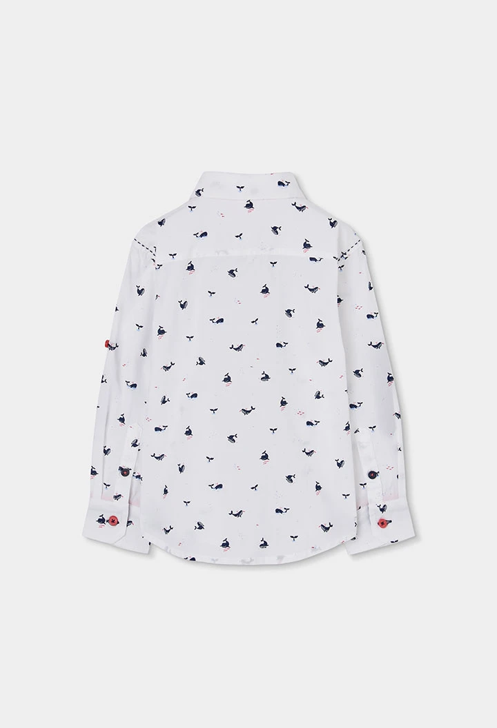 Camisa de criança em popelina estampada