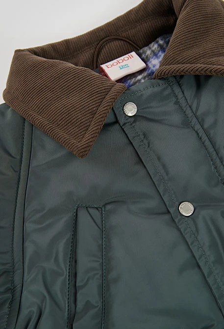 Parka en tissu technique garçon vert