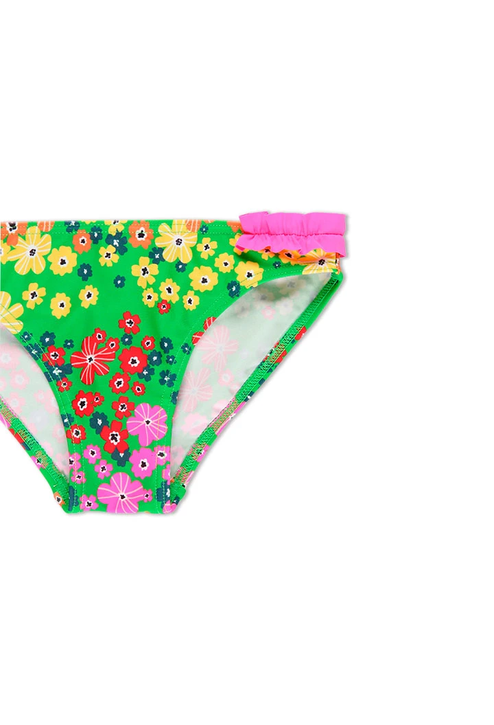 Bikini polyamide fleurs pour fille