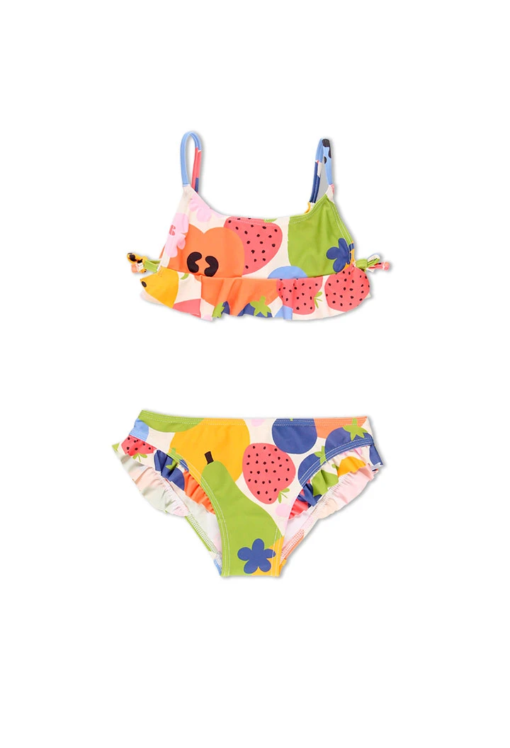 Bikini polyamide fruits pour fille