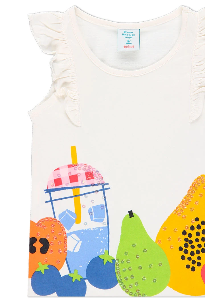 T-Shirt tricot pour fille