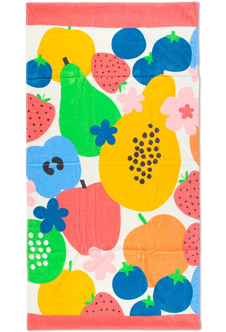 Drap de plage fruits pour fille