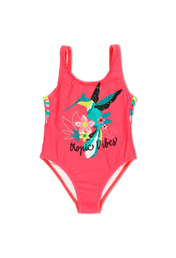 Maillot de bain polyamide imprimé pour fille