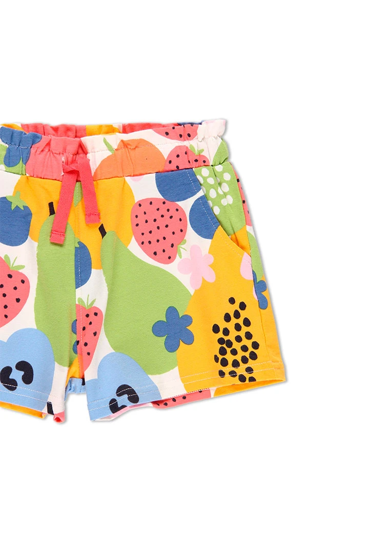 Short imprimé pour fille
