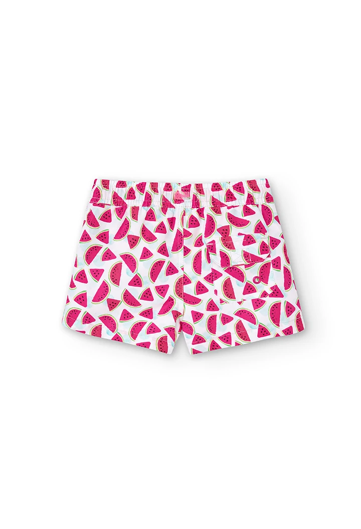 Knit bermuda shorts printed for girl