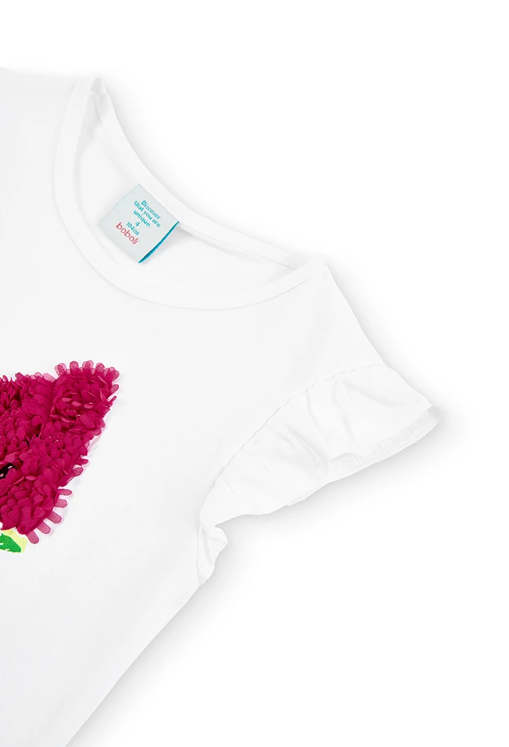 Camiseta punto sandías de niña