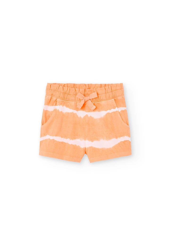 Knit shorts printed for girl