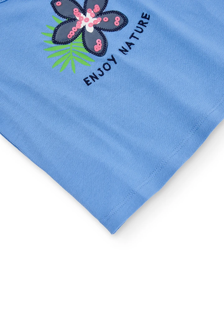 Camiseta punto "Flor" de niña