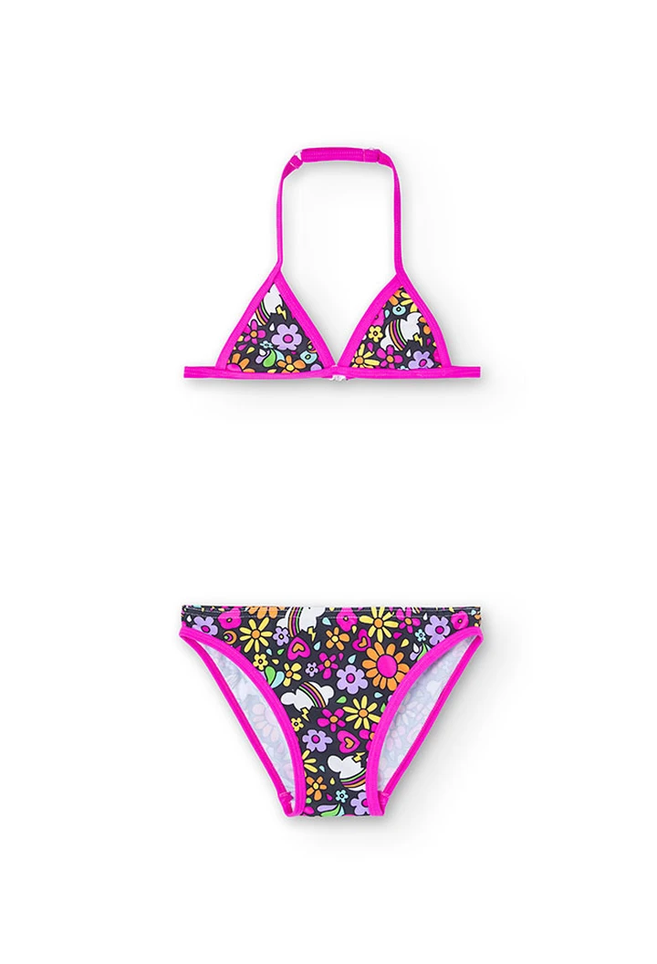 Bikini fille avec imprimé nuages