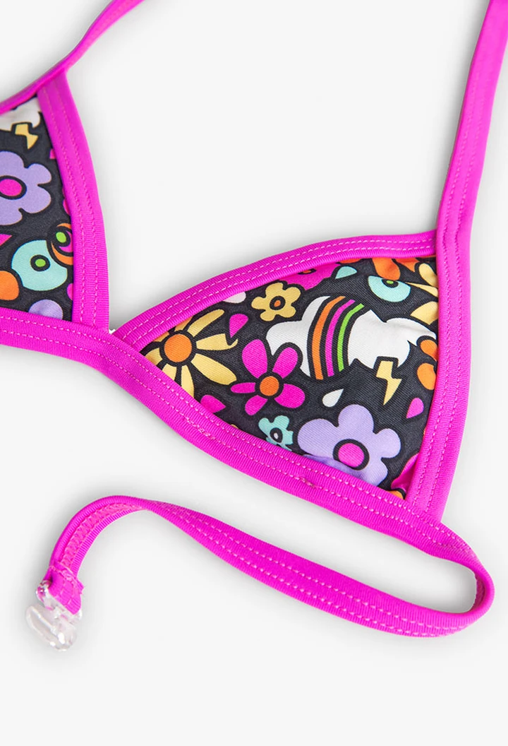 Bikini fille avec imprimé nuages