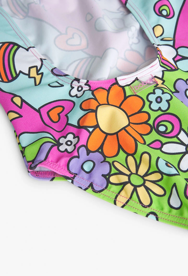 Bedruckter Badeanzug, für Mädchen,, in Farbe Erdbeere