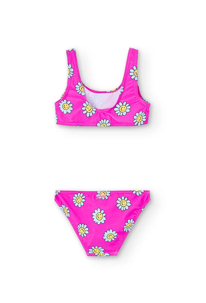 Bikini fille imprimé fleurs