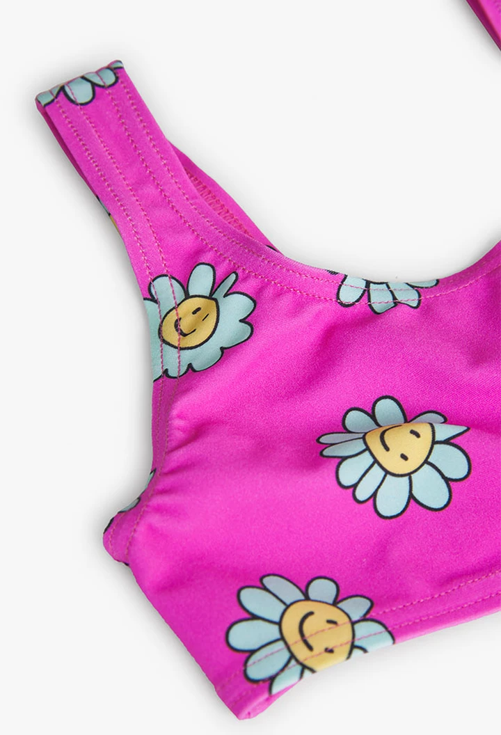 Bikini fille imprimé fleurs