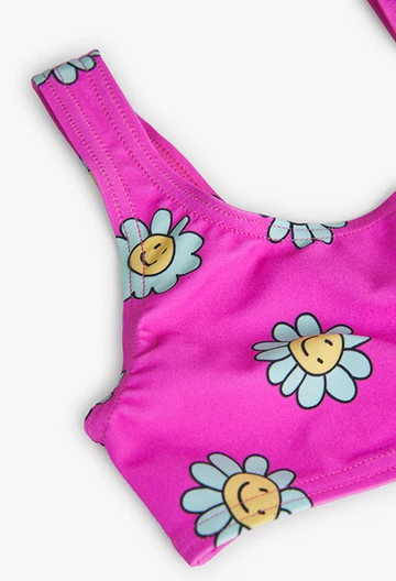 Bikini für Mädchen mit Blumendruck