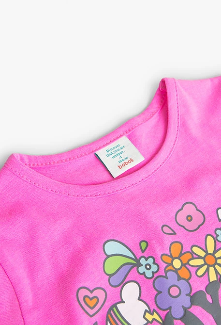 Strick-Shirt, für Mädchen, in Farbe Erdbeere