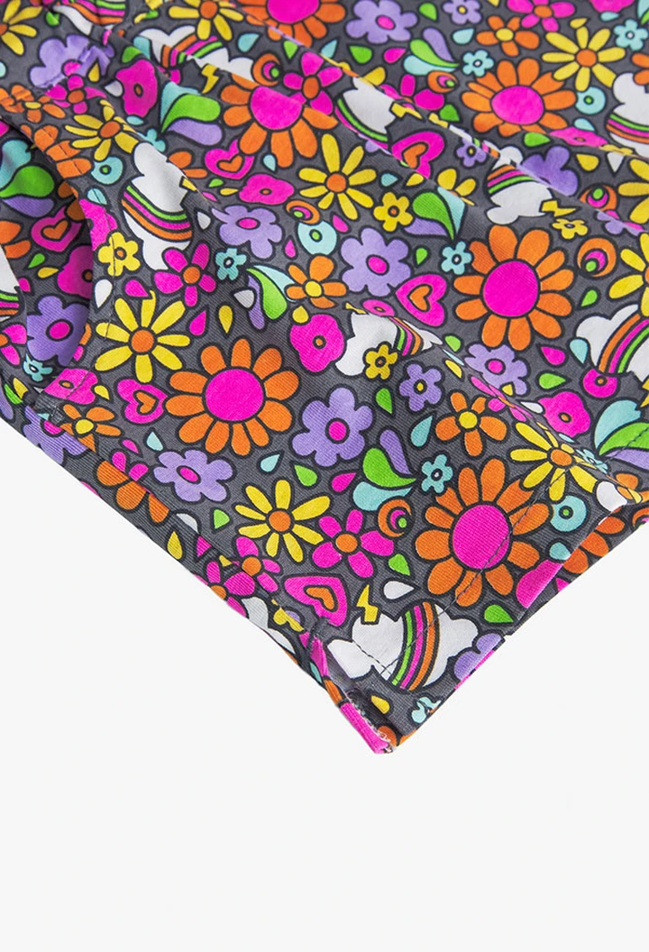 Macacão de malha estampado de nuvens de menina