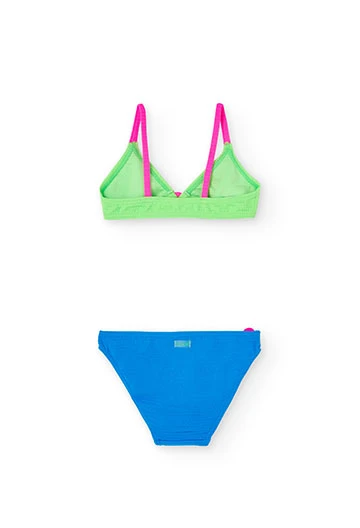 Bikini tricolore vert pour filles
