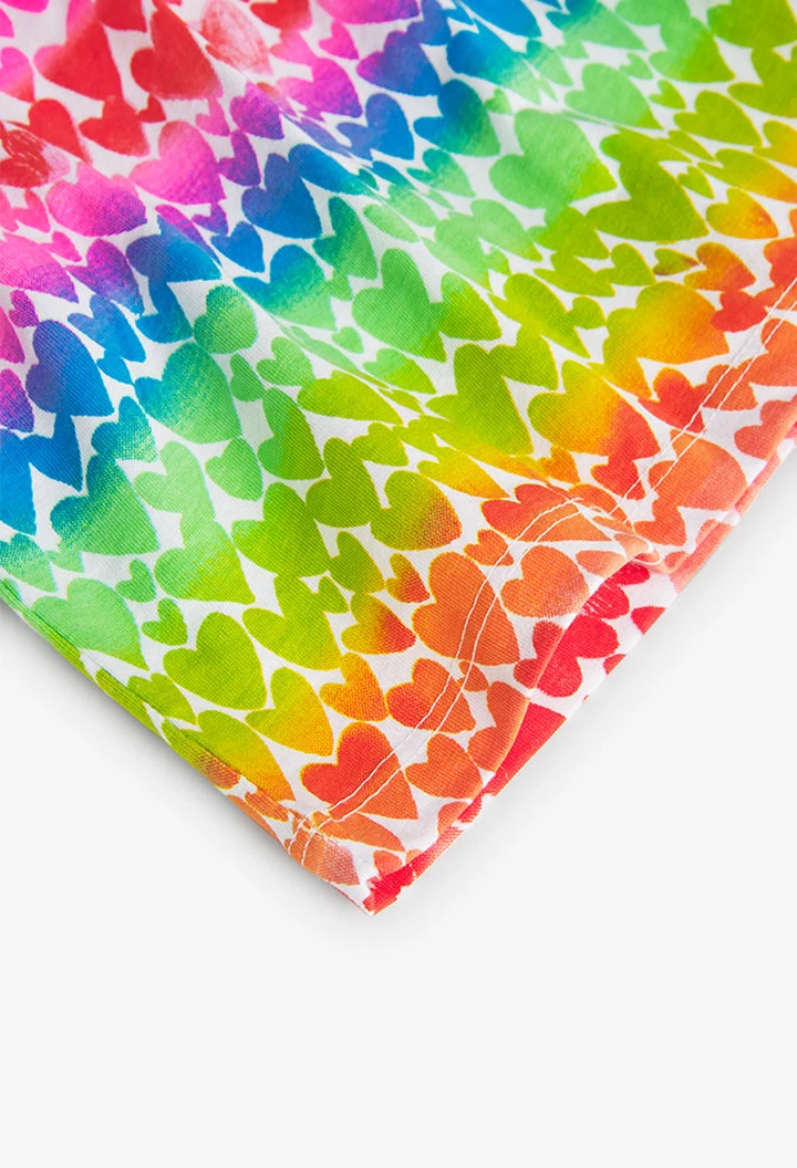 Robe tricotée à motifs de cœurs pour fille