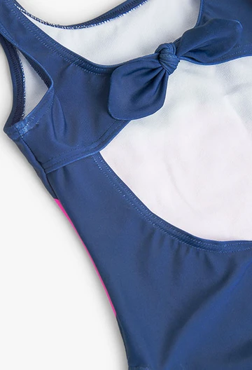 Badeanzug  mit Pailetten für Mädchen, in Farbe Himmelblau