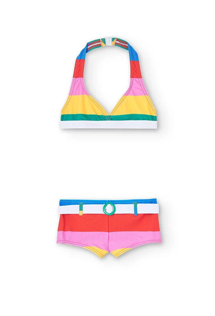 Girl's striped bikini