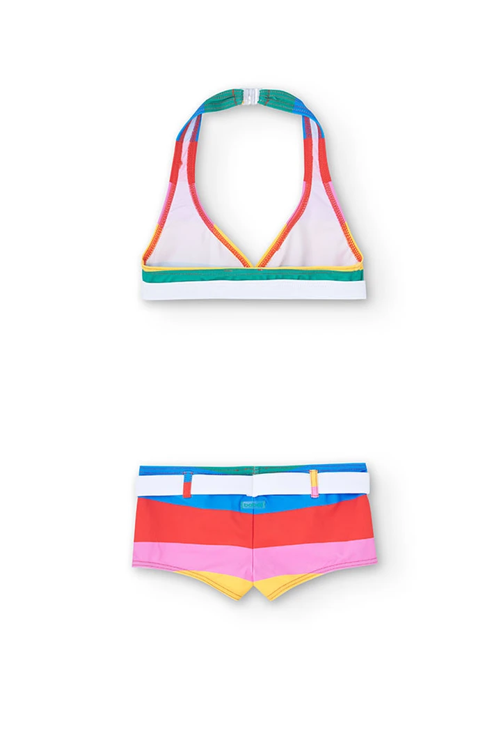 Bikini rayé pour fille