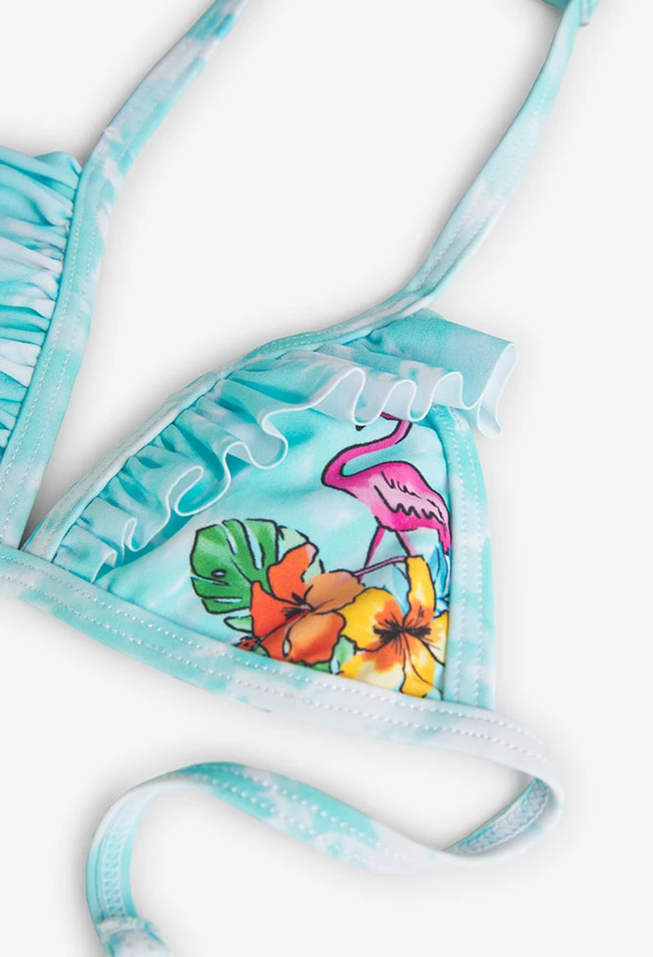 Bikini imprimé bleu pour fille