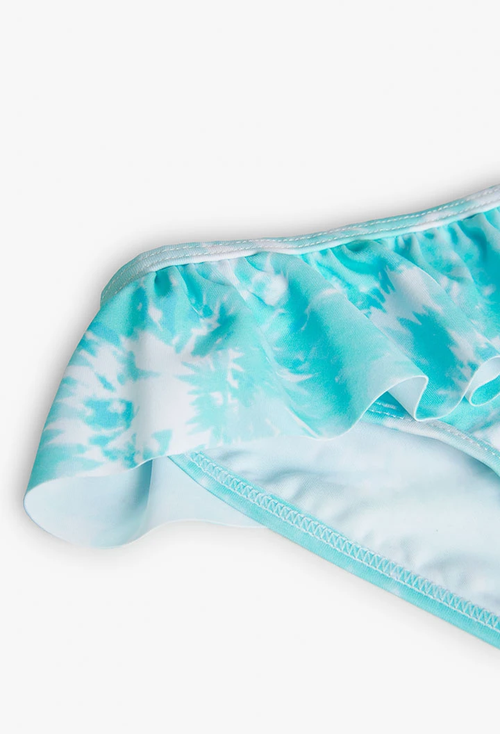Girl\'s printed bikini in blue