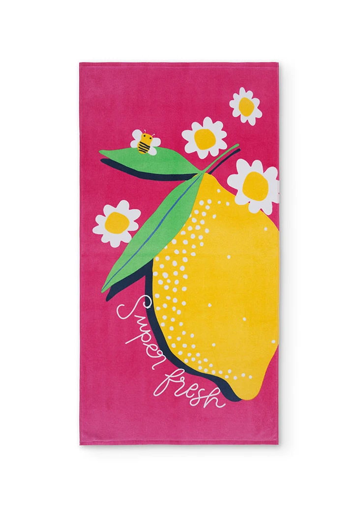 Serviette de bain pour fille rose